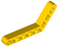 Technic Beam 1 x 9 Bent (6 - 4) Thick in Yellow