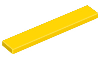 Tile 1 x 6 with Groove in Yellow
