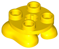 Feet, 2 x 2 x 2/3 with 4 Studs on Top in Yellow