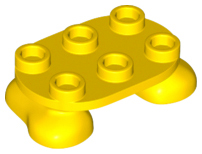 Feet, 2 x 3 x 2/3 with 6 Studs on Top in Yellow