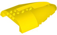 Aircraft Fuselage Curved Aft Section 8 x 12 x 2 Top in Yellow