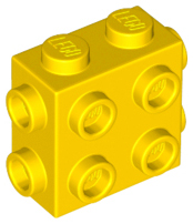 Brick Special 1 x 2 x 1 2/3 with 8 Studs on 3 Sides in Yellow