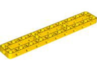 Technic Beam Frame 3 x 19 with 2 Center Cross Beams, 3 Openings Thick in Yellow