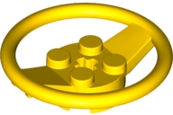 Steering Wheel with 4 Studs on Center in Yellow