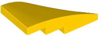 Brick Wedged, Curved 4 x 2 with Stud Notch Left in Yellow