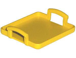Belville / Scala, Equipment Tray with Handles 5 x 4 x 1 in Yellow