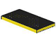 Brick 10 x 20 without Bottom Tubes, with '+' Cross Support (early Baseplate) in Yellow