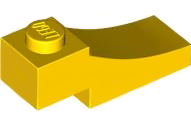 Brick Curved, 3 x 1 with 1/3 Inverted Cutout in Yellow