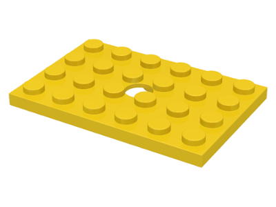 Plate Special 4 x 6 with Hole in Yellow
