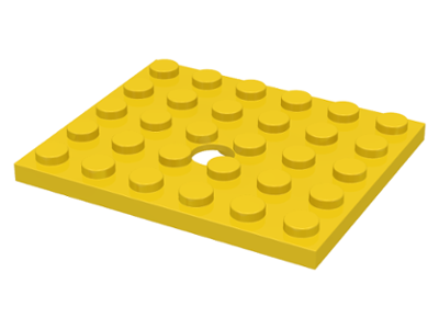 Plate Special 5 x 6 with Hole in Yellow