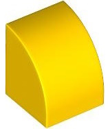 Brick Curved 1 x 1 in Yellow