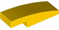 Brick Curved 3 x 1 x 2/3 in Yellow