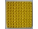 Brick 10 x 10 without Bottom Tubes, without Cross Supports in Yellow