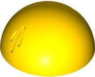 Technic Panel Dome 5 x 5 with Axle Holes in Yellow