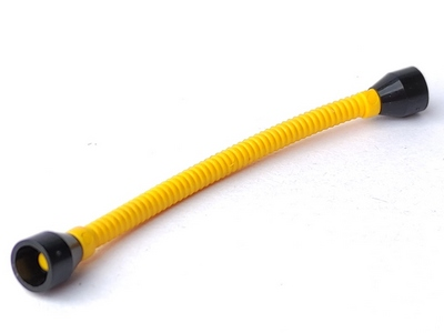 Flexible Hose 8.5L with Tabless Ends Black (Ends different color than Tube) in Yellow