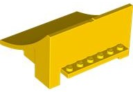 Brick Curved 8 x 8 x 4, Ramp in Yellow