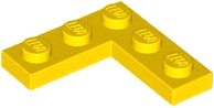 Plate 3 x 3 Corner in Yellow