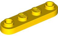 Plate Special 1 x 4 Rounded with 2 Open Studs in Yellow