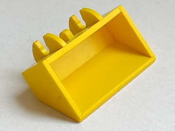 Construction Vehicle Bucket Smooth 2 x 4 x 1 in Yellow