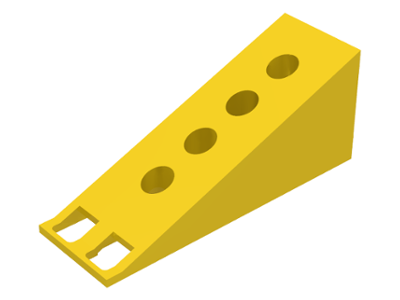 Fabuland, Roof Support Slope 6 x 2 in Yellow