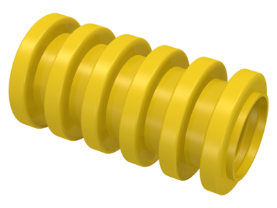 Hose, Ribbed 7mm D. 2L / 1.6cm in Yellow
