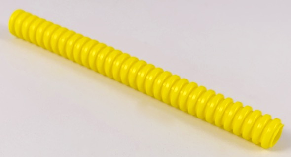 Hose, Ribbed 7mm D. 10L / 8.0cm in Yellow