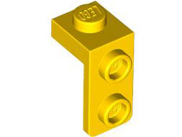 Bracket 1 x 1 - 1 x 2 in Yellow