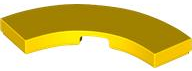Tile 3 x 3 Curved, Macaroni in Yellow