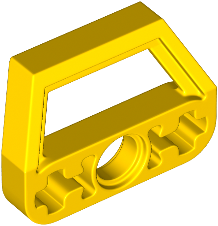 Technic Beam Special 1 x 3 Thin with Trapezoid Frame in Yellow