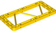 Technic Beam Frame 7 x 15 with 3 Truss Bars in Yellow