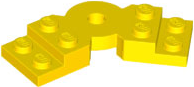 Plate Angled 2 x 2 with Step and Hole in Center in Yellow
