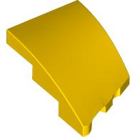 Brick Wedged, Curved 3 x 2 with Stud Notch Left in Yellow