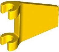 Flag 2 x 2 Trapezoid with Flared Area between Clips in Yellow