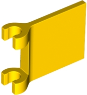 Flag 2 x 2 Square, Flared Clip Edge [Thick Clips] in Yellow