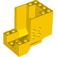 Brick Special 4 x 6 x 4 with 2 x 2 Studs on both Sides (4+ Cockpit) in Yellow
