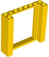 Door Frame Double 2 x 8 x 6 in Yellow