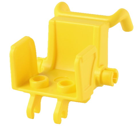Equipment Medical Wheelchair with Pins for Wheels [Minifig] in Yellow