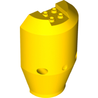 Tipper Drum 3 x 6 x 8 Cement Mixer Half, with 2 x 2 Studs on End in Yellow