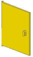Homemaker Cupboard Door 4 x 4 in Yellow