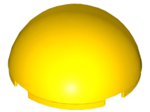 Dome Hemisphere 4 x 4 in Yellow