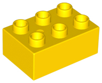 Duplo Brick 2 x 3 in Yellow