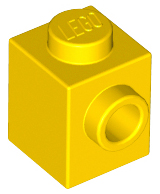 Brick Special 1 x 1 with Stud on 1 Side in Yellow