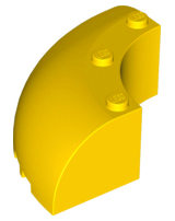 Brick Round Corner 6 x 6 x 2 in Yellow