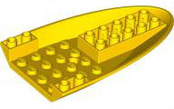 Aircraft Fuselage Curved Forward 6 x 10 Bottom in Yellow