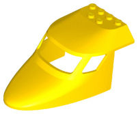 Aircraft Fuselage Curved Forward 6 x 10 Top in Yellow