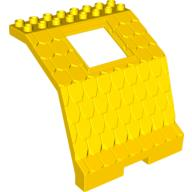 Duplo Roof Section 8 x 8 x 6, with 3 x 3 Opening in Yellow