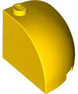 Brick Round Corner 3 x 3 x 2 Dome Top in Yellow