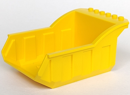 Tipper Bed 12 x 8 x 5 with Studs on Front Top only in Yellow