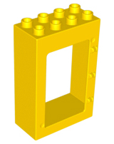 Duplo Door Frame 2 x 4 x 5 in Yellow