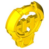 Large Figure Chest Badge with 'H' Hero Factory Logo Design in Yellow